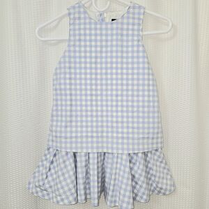 Victoria Beckham for Target Light Blue and White Gingham Sleeveless Dress